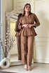 Classic Tan Brown Coord Set